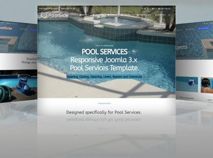 PoolSide Responsive Pool Services Template